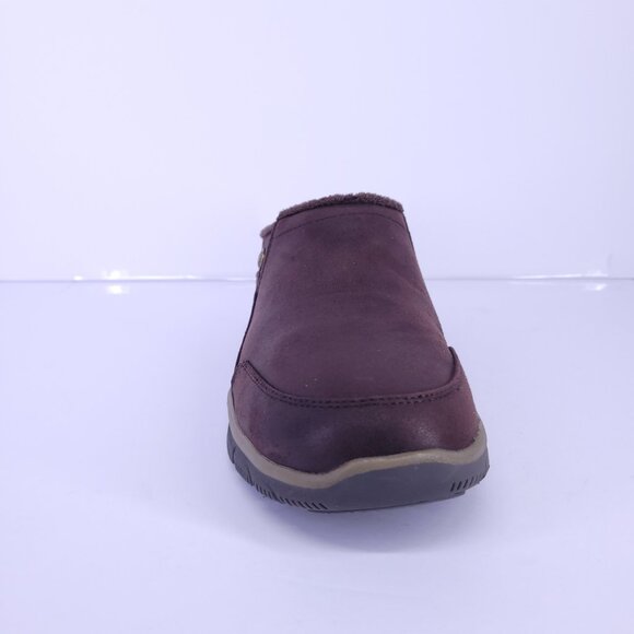 Skechers Easy Going Latte Women's 8 Chocolate Faux Fur Clogs Slip On Memory Foam - Picture 2 of 12